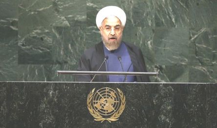 Presidente de Irán, Hassan Rohani, en la Asamblea General de la ONU